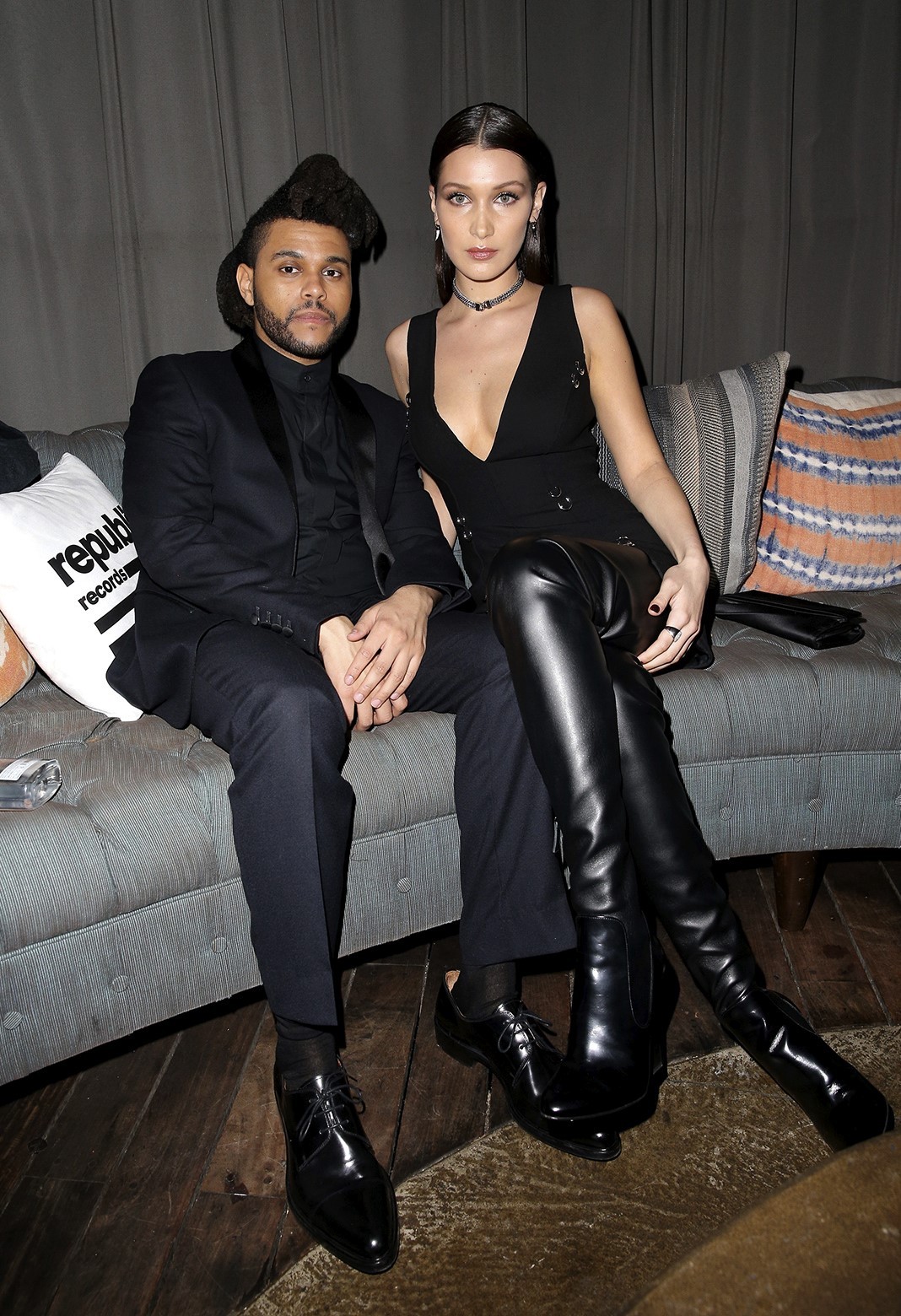 The Weeknd, на церемонии награждения «Грэмми» Republic Records в Лос-Анджелесе, 15 февраля 2016 г.