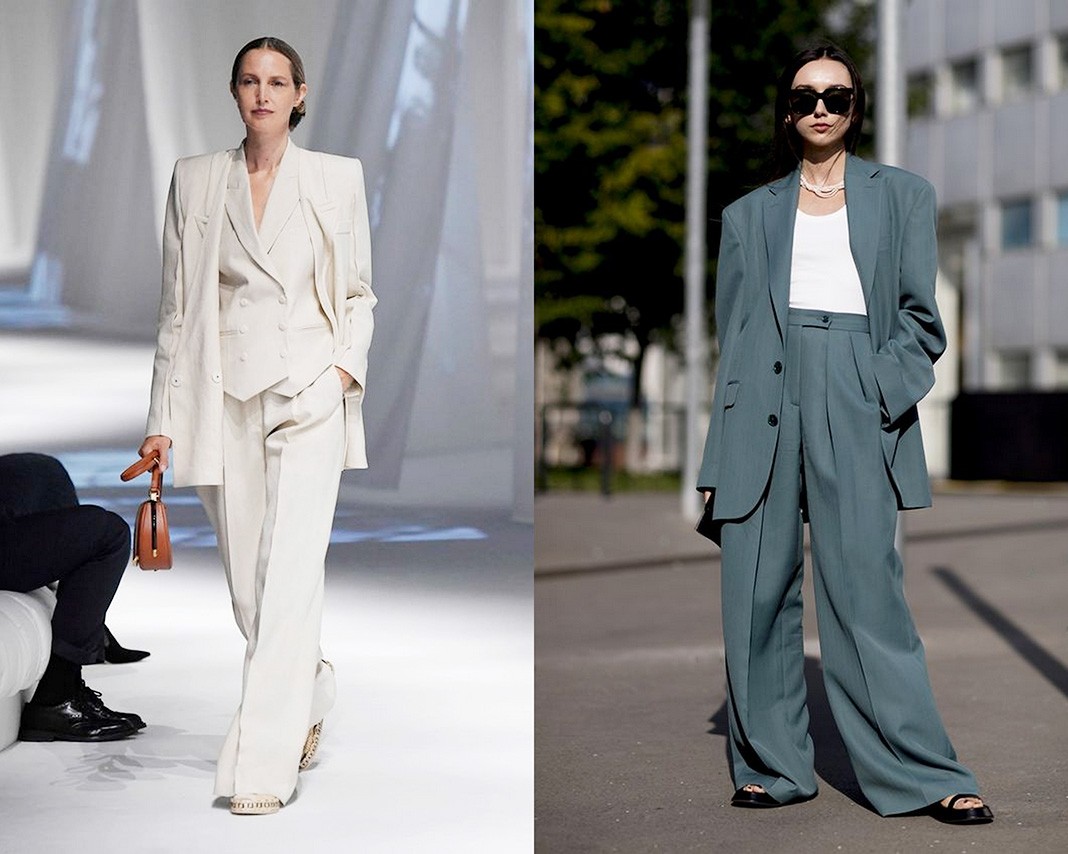 Брючный костюм Fendi; брючный костюм, стритстайл