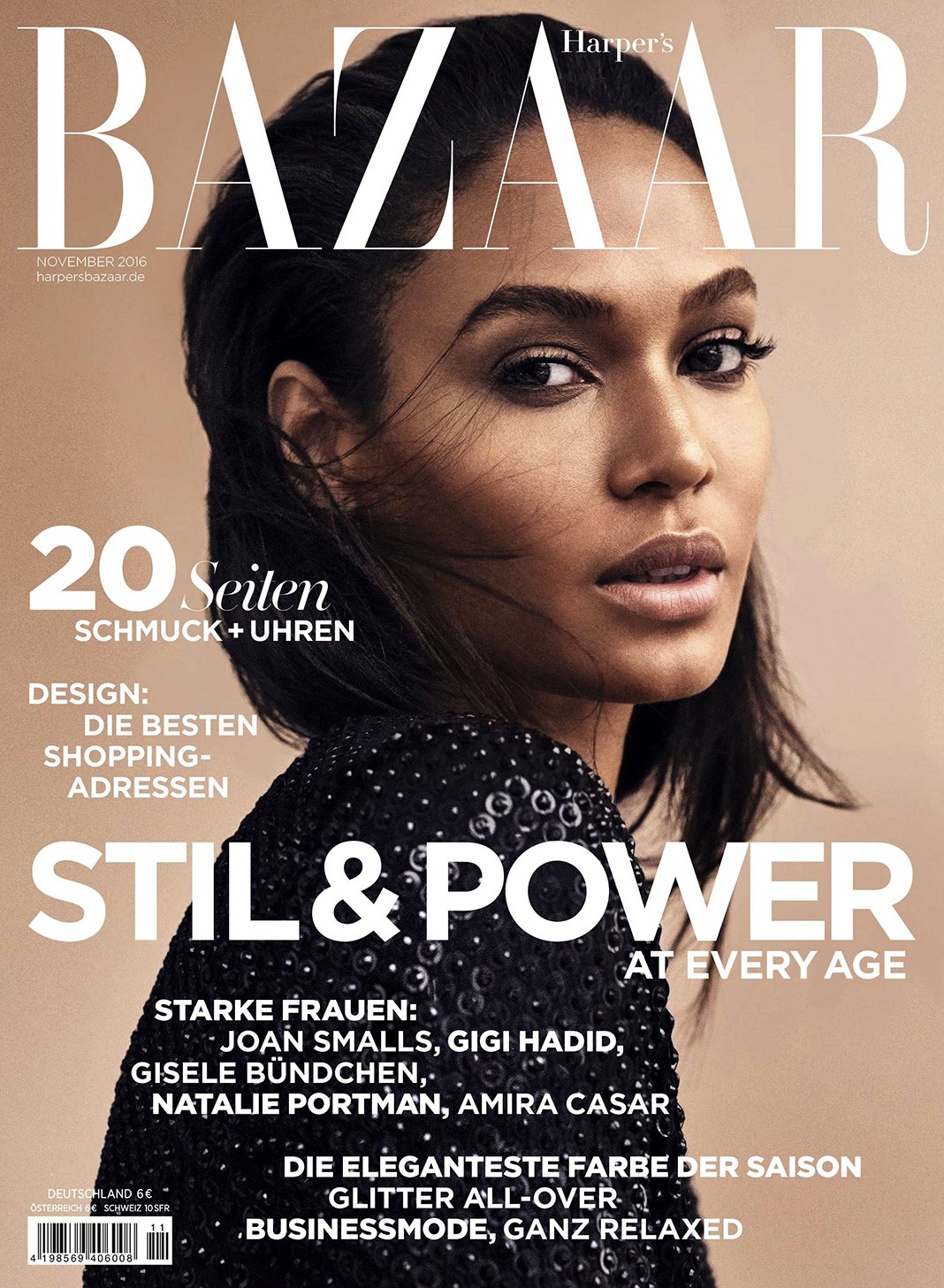 На обложке журнала Harper’s Bazaar Germany, ноябрь 2016 г.