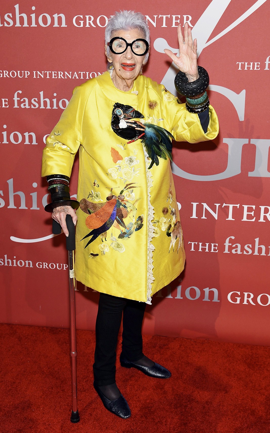Айрис Апфель на гала-концерте 2016 Fashion Group International Night Of Stars Gala в Нью-Йорке, 27 октября 2016 г.