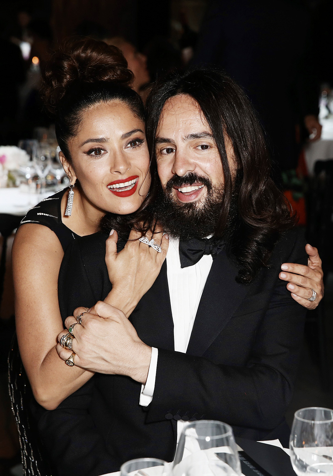 Сальма Хайек, Алессандро Микеле на официальном ужине Kering Official Cannes Dinner