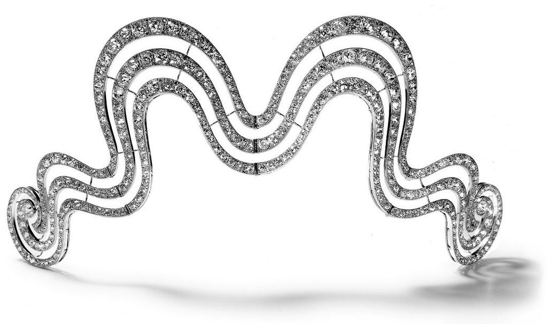 Cartier, тиара: платина и бриллианты