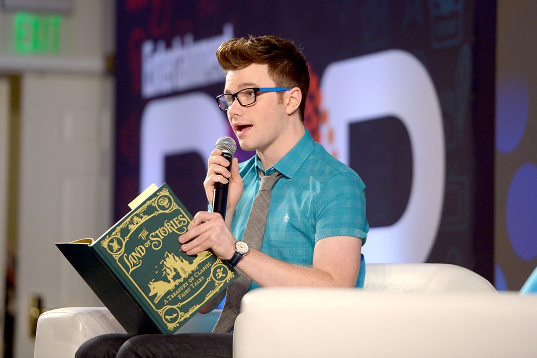 Крис Колфер на сцене во время "Chris Colfer in Conversation".