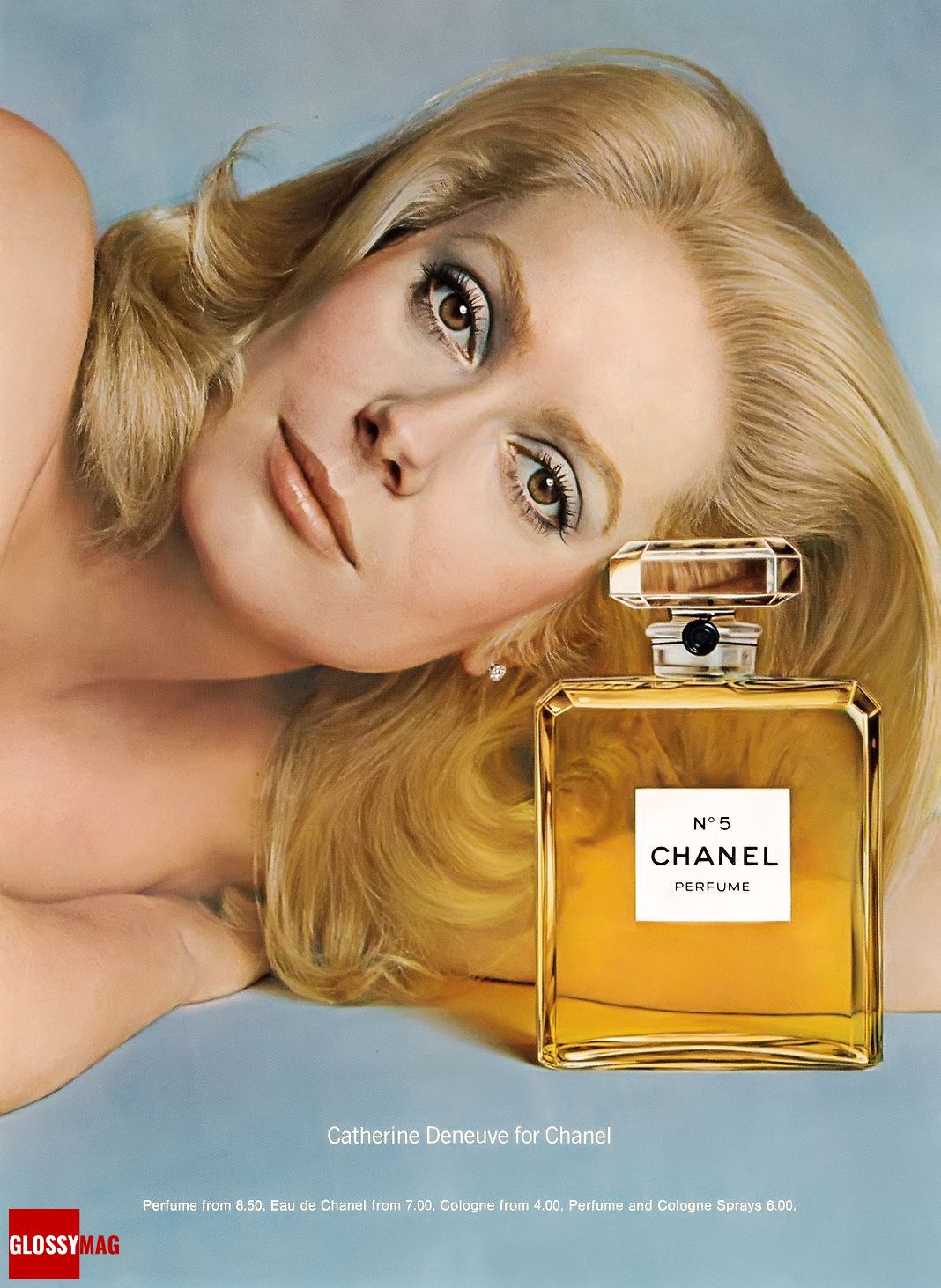Актриса Катрин Денев в рекламной кампании Chanel N°5, 1972 г. look 2 Катрин Денев в рекламной кампании Chanel N°5, 1972 г.