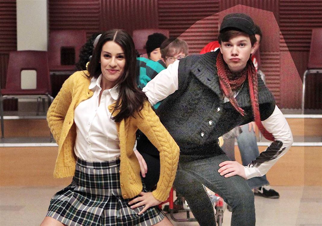 С Lea-Michele в сериале «Хор».