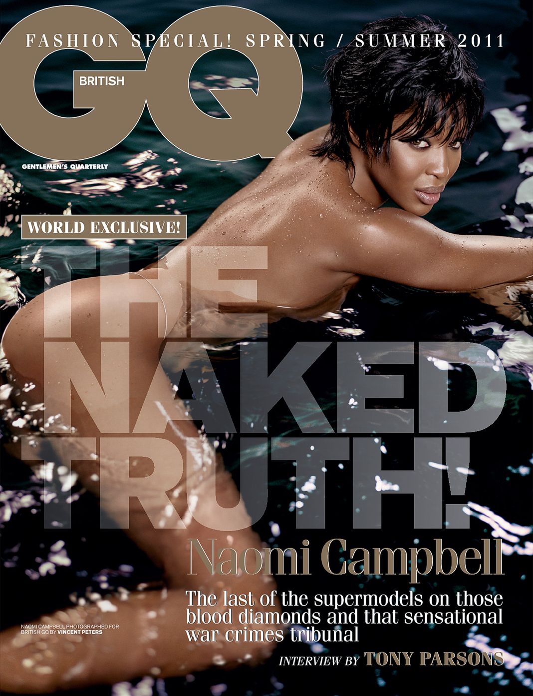 На обложке журнала GQ British.