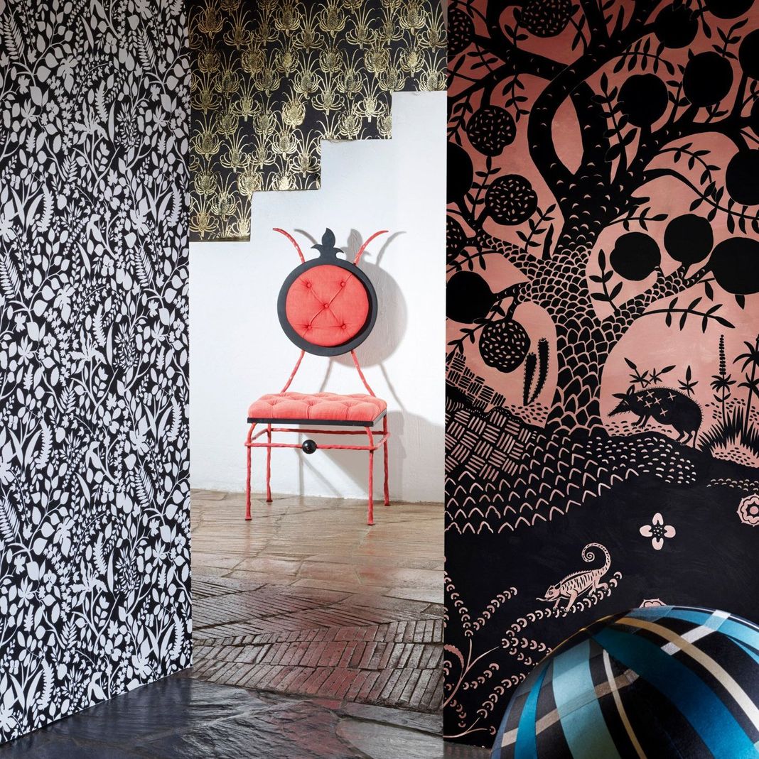 интерьер с использованием текстиля от Christian Lacroix Maison