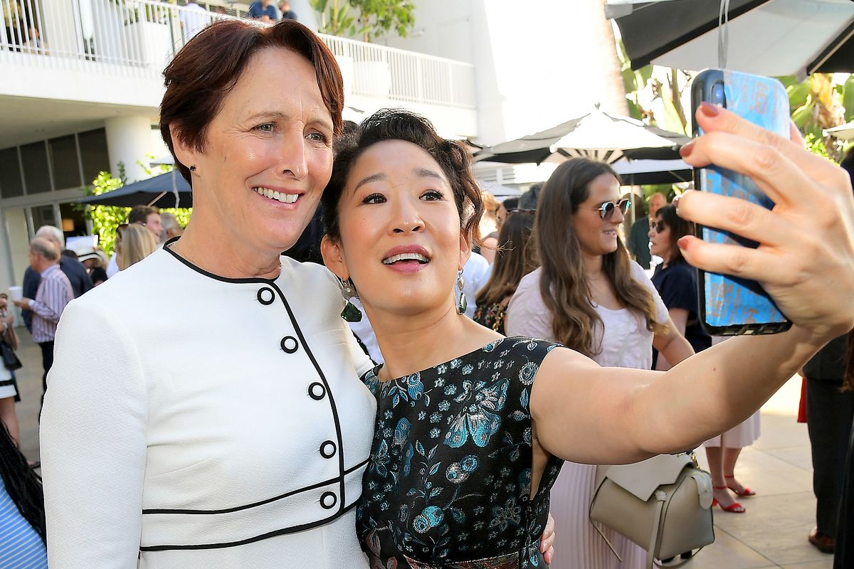 Фиона Шоу, Сандра О на вечеринке BAFTA Los Angeles + BBC America TV Tea Party