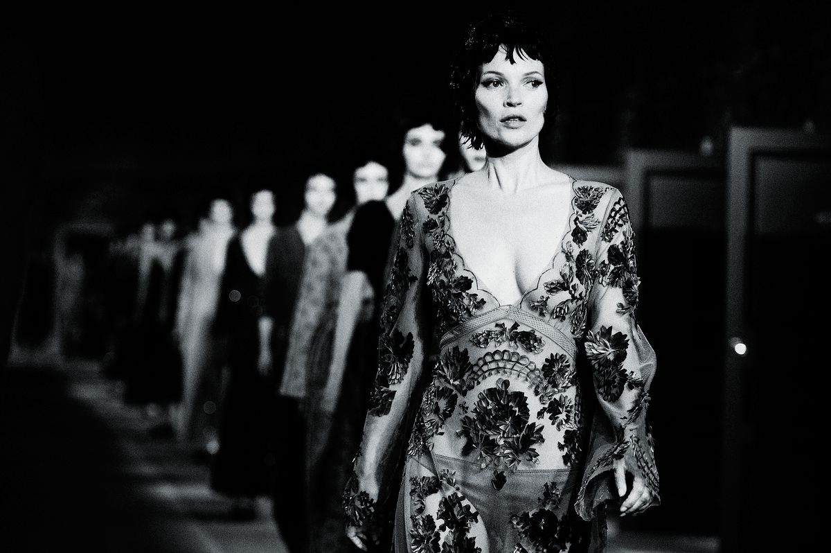 Кейт Мосс на шоу Louis Vuitton Ready-to-Wear Осень/Зима 2013