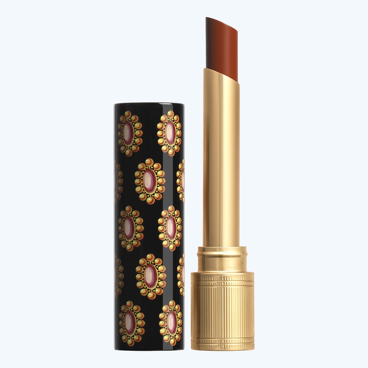 Gucci Beauty, губная помада Rouge De Beaute Brillant, оттенок 308 Lucy Dark Orange Gucci Beauty, губная помада Rouge De Beaute Brillant