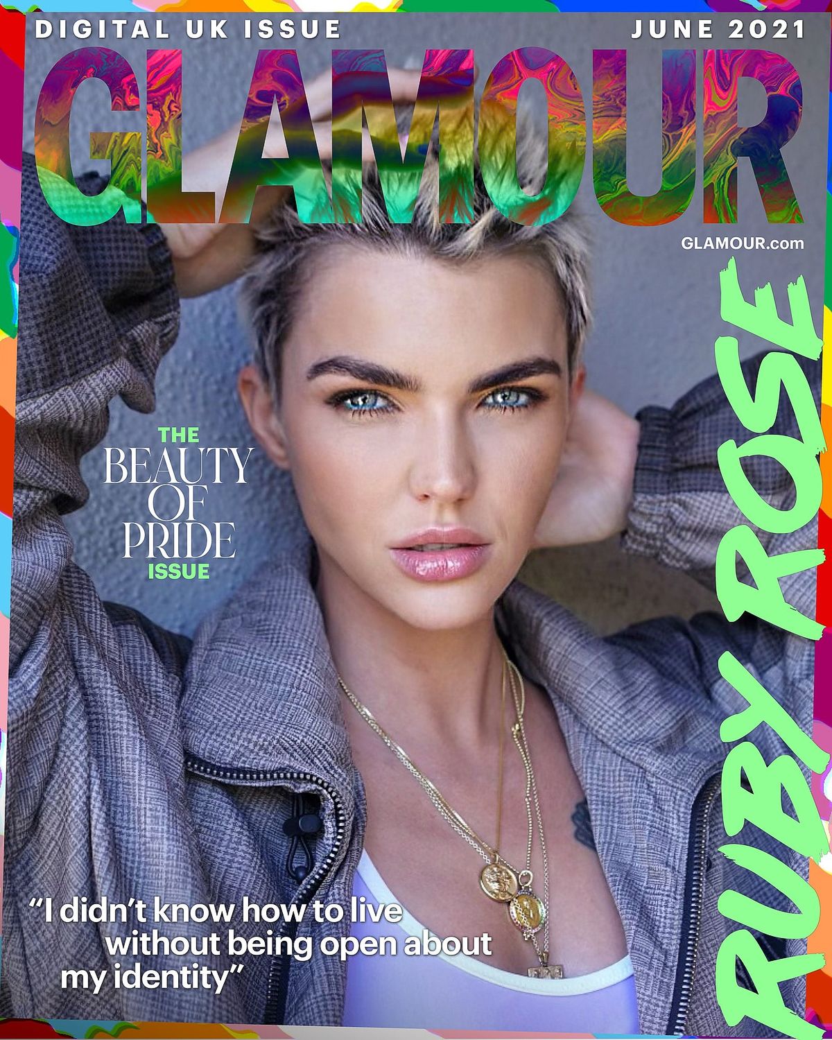 Руби Роуз на обложке журнала Glamour