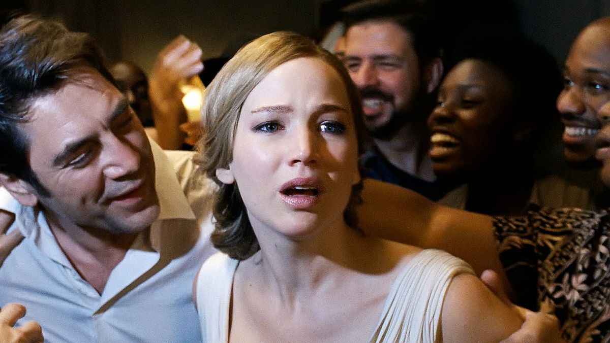 Хавьер Бардем и Дженнифер Лоуренс в фильме «Мама!»