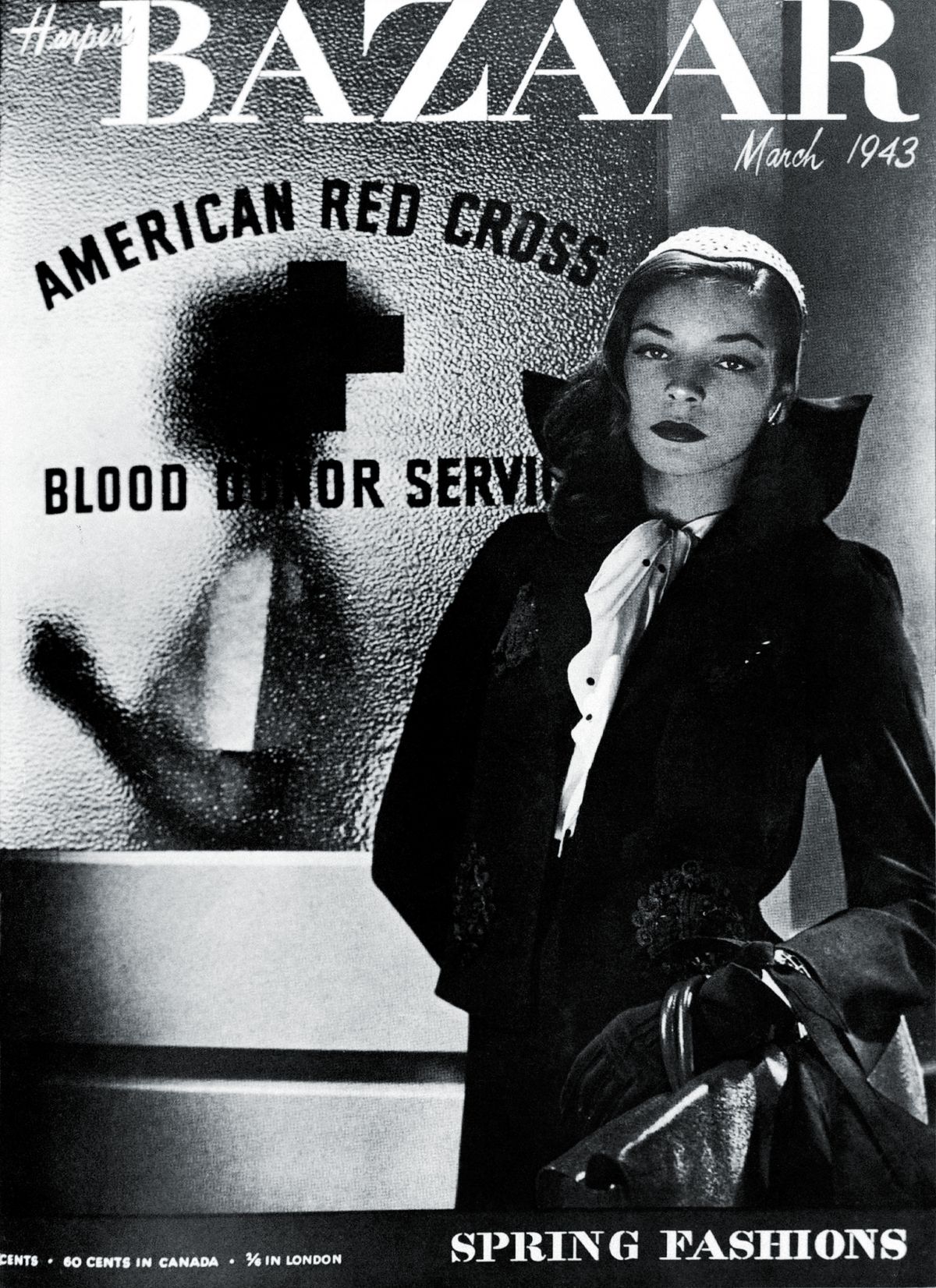 Лорен Бэколл на обложке журнала Harper's Bazaar, март 1943 г. Лорен Бэколл на обложке журнала Harper's Bazaar