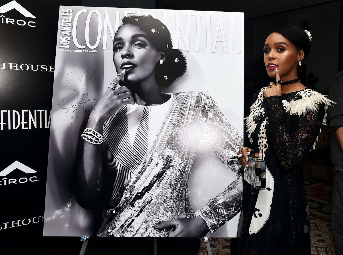 Жанель Монэ посещает офис журнала Los Angeles Confidential Magazine в Западном Голливуде, 22 февраля 2017 г. Жанель Монэ посещает офис журнала Los Angeles Confidential Magazine