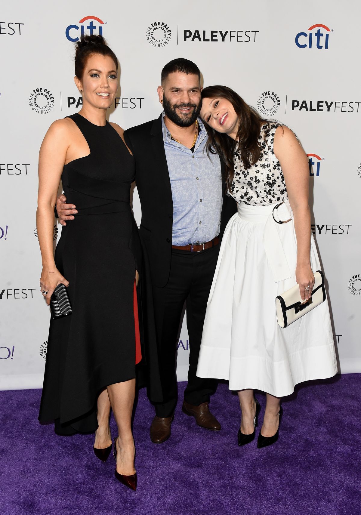 Беллами Янг, Гильермо Диас и Кэти Лоус на 32-м ежегодном фестивале Paleyfest