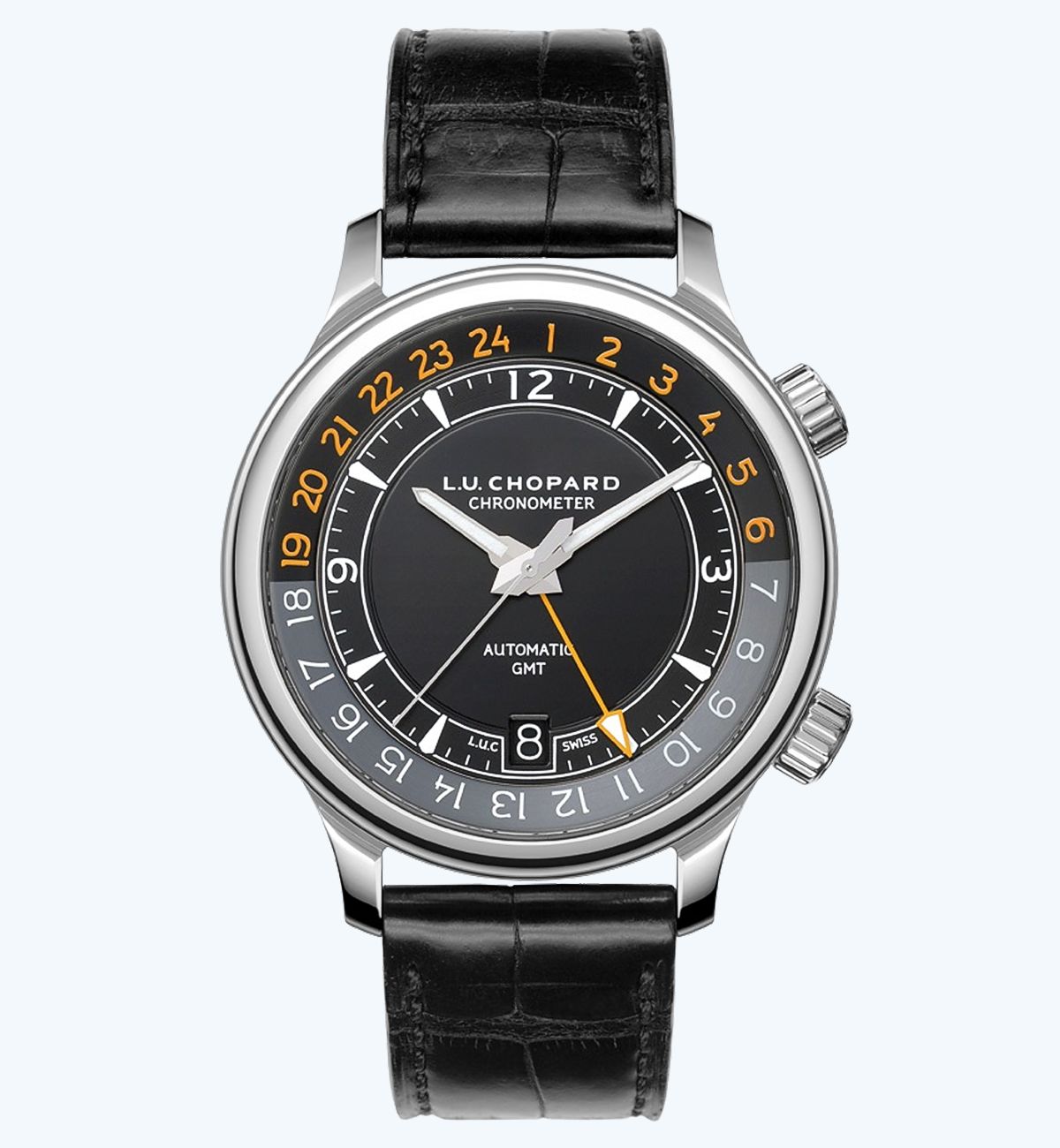 Часы Chopard L.U.C GMT one, сертифицированные Швейцарским институтом хронометрии COSC Часы Chopard L.U.C GMT one, сертифицированные Швейцарским институтом хронометрии COSC