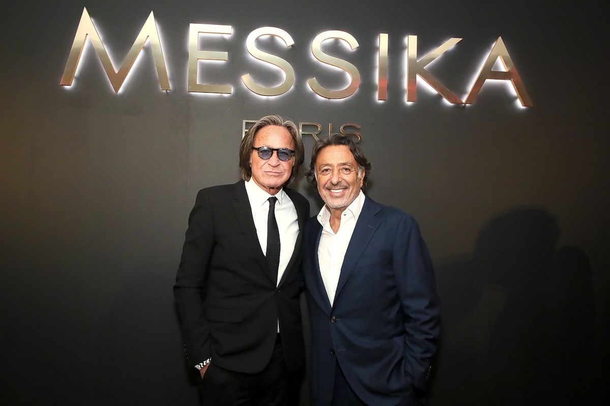 Мохамед Хадид и Андре Мессика на вечеринке Messika Party в рамках Недели моды