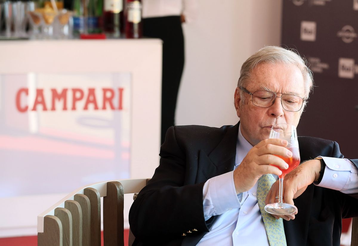 Кшиштоф Занусси в зале Campari Lounge во время 13-го Римского кинофестиваля