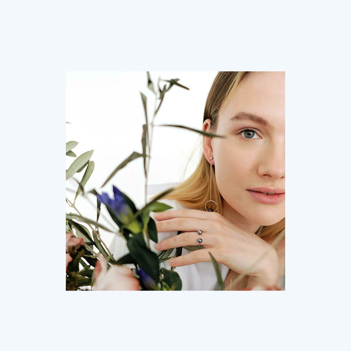 48 Jewelry, моносерьга с чёрным жемчугом, фото 1 48 Jewelry, моносерьга с чёрным жемчугом, серебро, фото 1