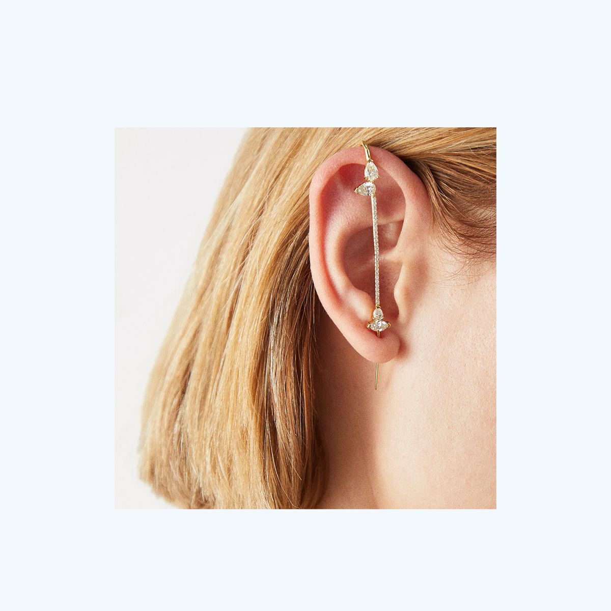 Katkim, моносерьга, золото, фото 1 Katkim, моносерьга, золото, бриллианты, фото 1