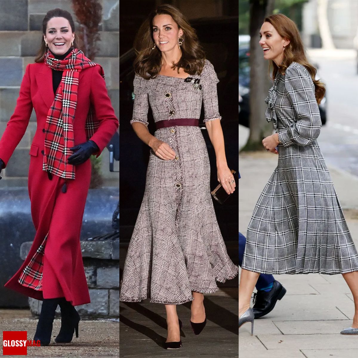 Герцогиня Кембриджская, Кейт Миддлтон любит мелкую клетку на жакетах и крупную на юбках и пальто, фото 1 Кейт Миддлтон любит мелкую клетку на жакетах и крупную на юбках и пальто, фото 1