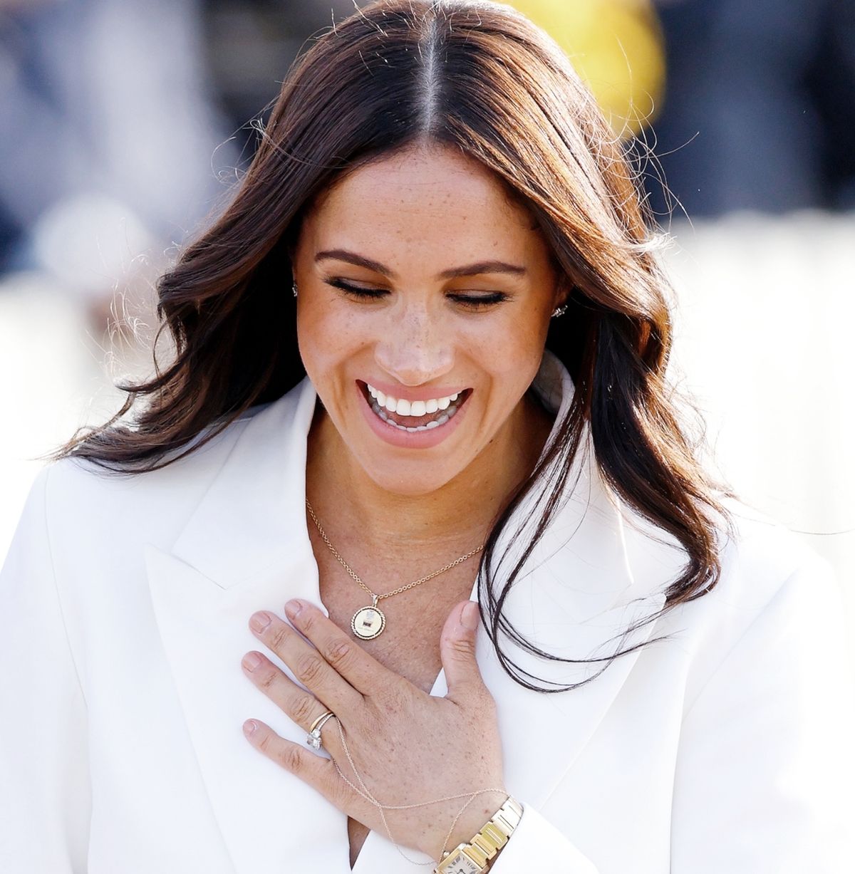 Меган Маркл, герцогиня Сассекская, на приеме в преддверии начала Игр Invictus Games 2020 в Гааге, 15 апреля 2022 г., фото 2