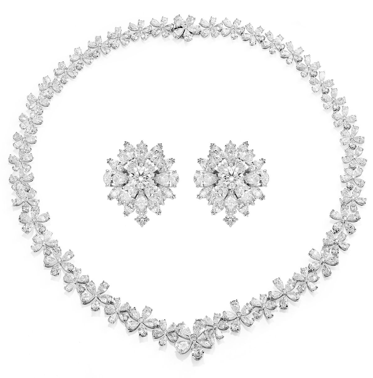 Серьги, ожерелье из коллекции Flower от Mercury, фото 2 Серьги, ожерелье из коллекции Flower от Mercury, фото 1