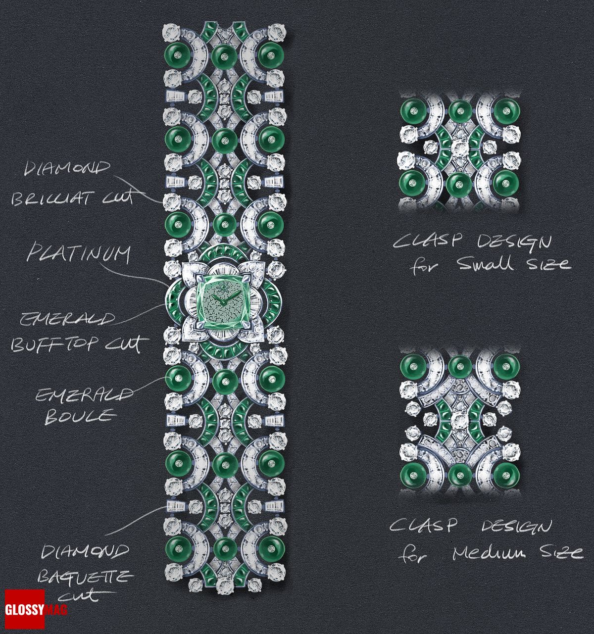 Часы Emerald Venus Bvlgari, фото 2