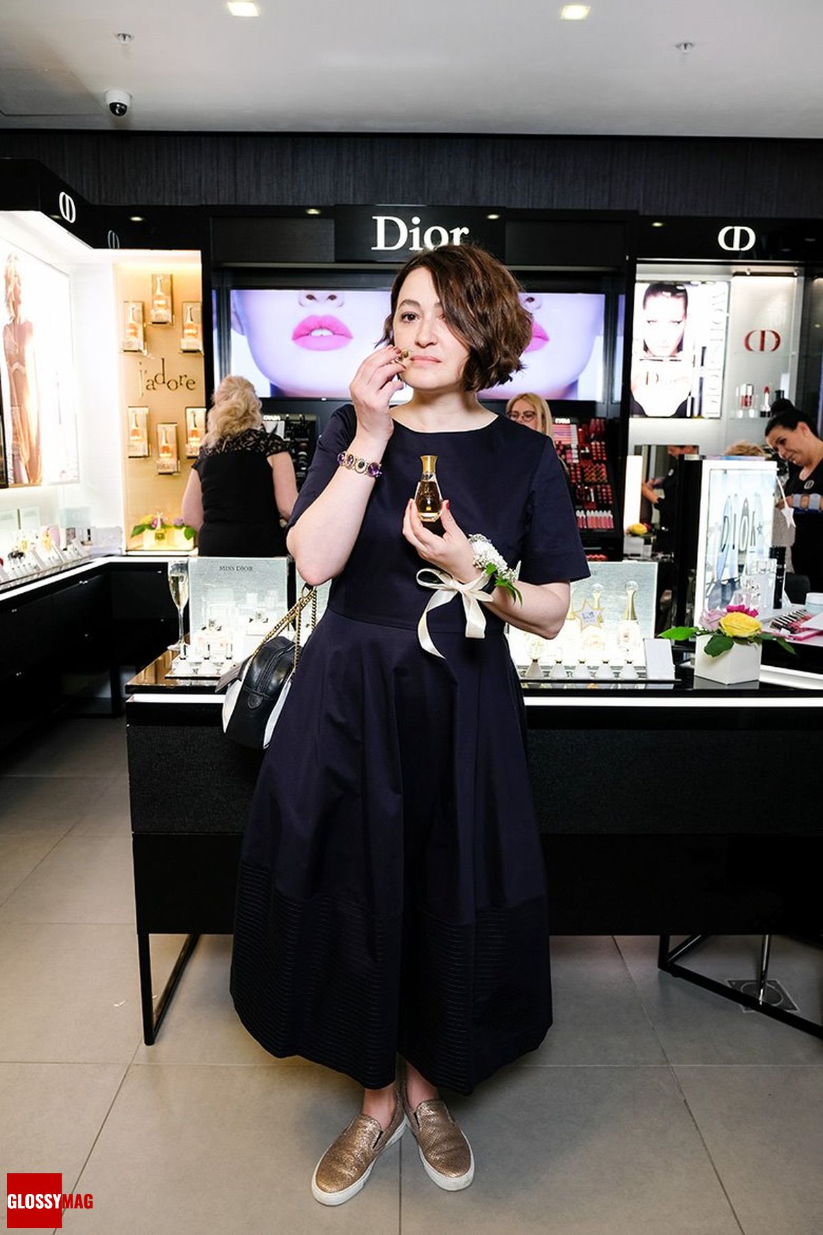 Екатерина Хмелевская в корнере Dior на закрытом мероприятии Beauty CHOICE в Rivoli Perfumery в ТГ Модный сезон, 28 июня 2017 г., фото 1