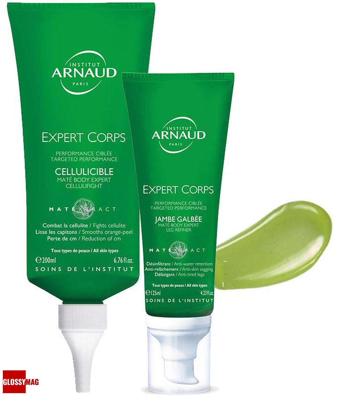 Институт Арно, линия Expert Corps, антицеллюлитный гель для тела Expert Corps Cellulicible; Институт Арно, линия Expert Corps, гель для стройности ног Expert Corps Jambe Galbee