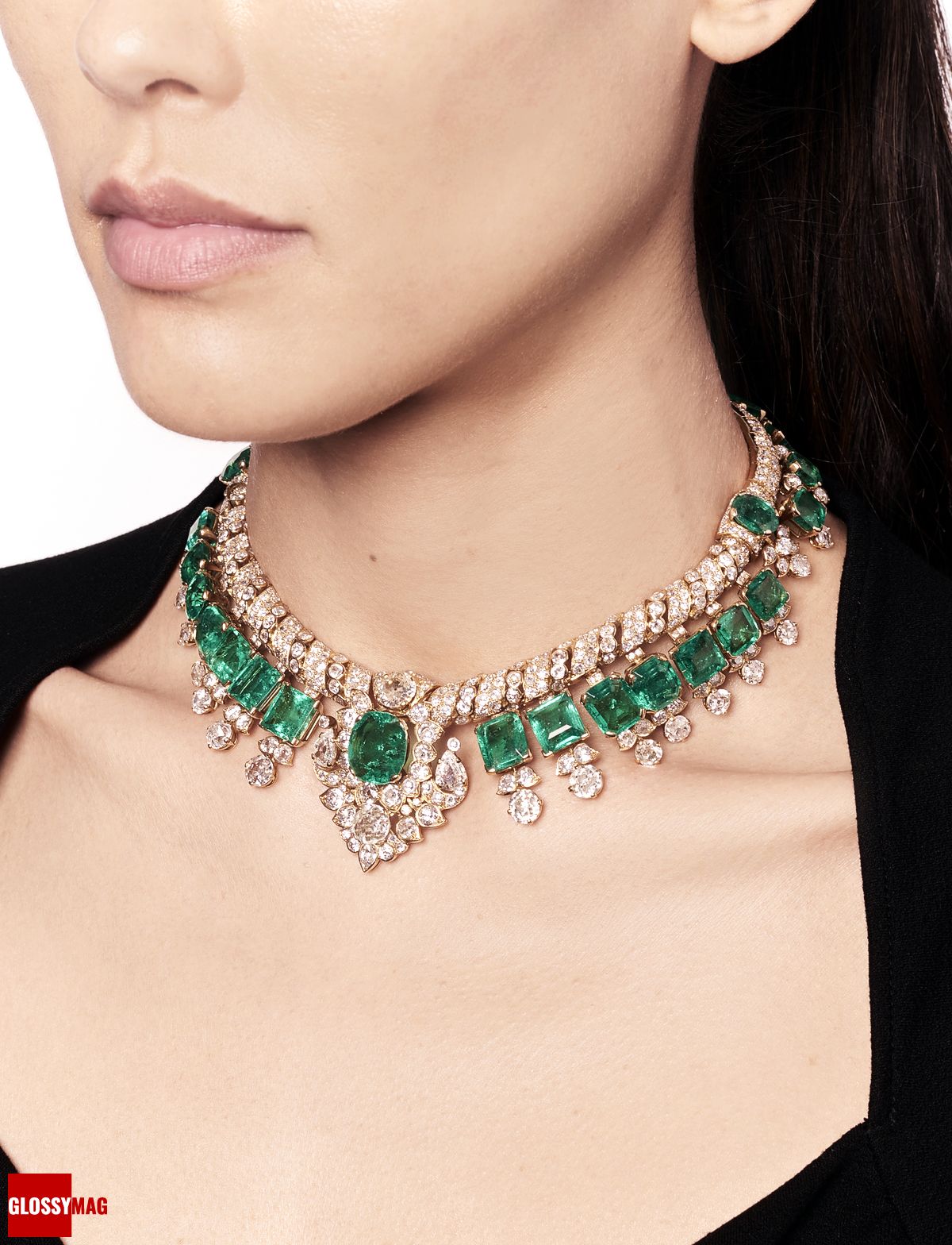 Ожерелье с бриллиантами и изумрудами от дома Cartier, фото 3 Ожерелье с бриллиантами и изумрудами от Cartier, фото 3