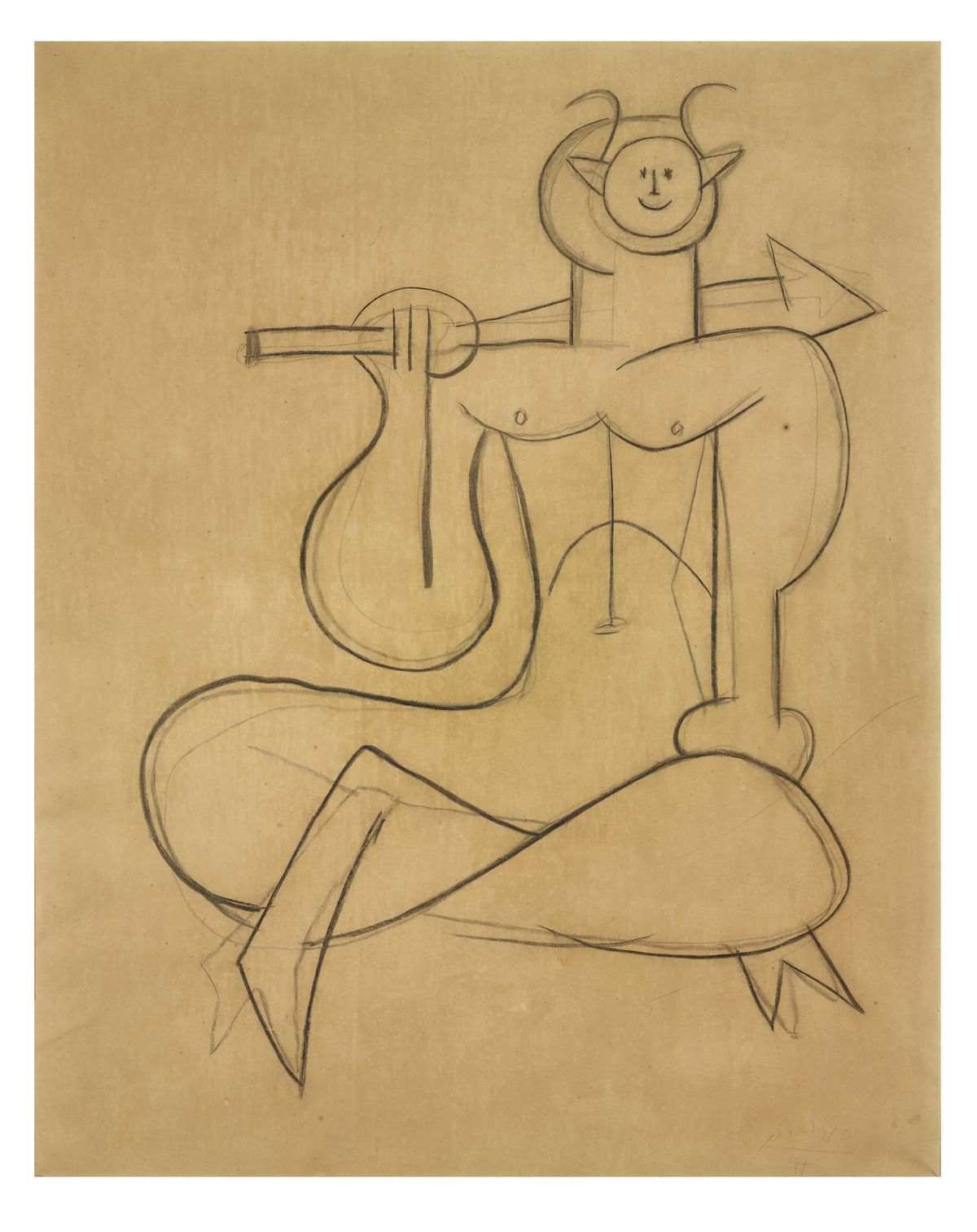 Пабло Пикассо. «Фавн с копьём», 1947 г.