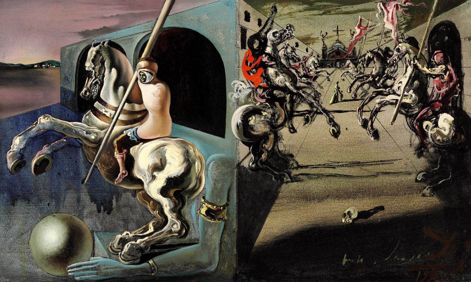Сальвадор Дали. «Шевалье на параде», 1942 г.