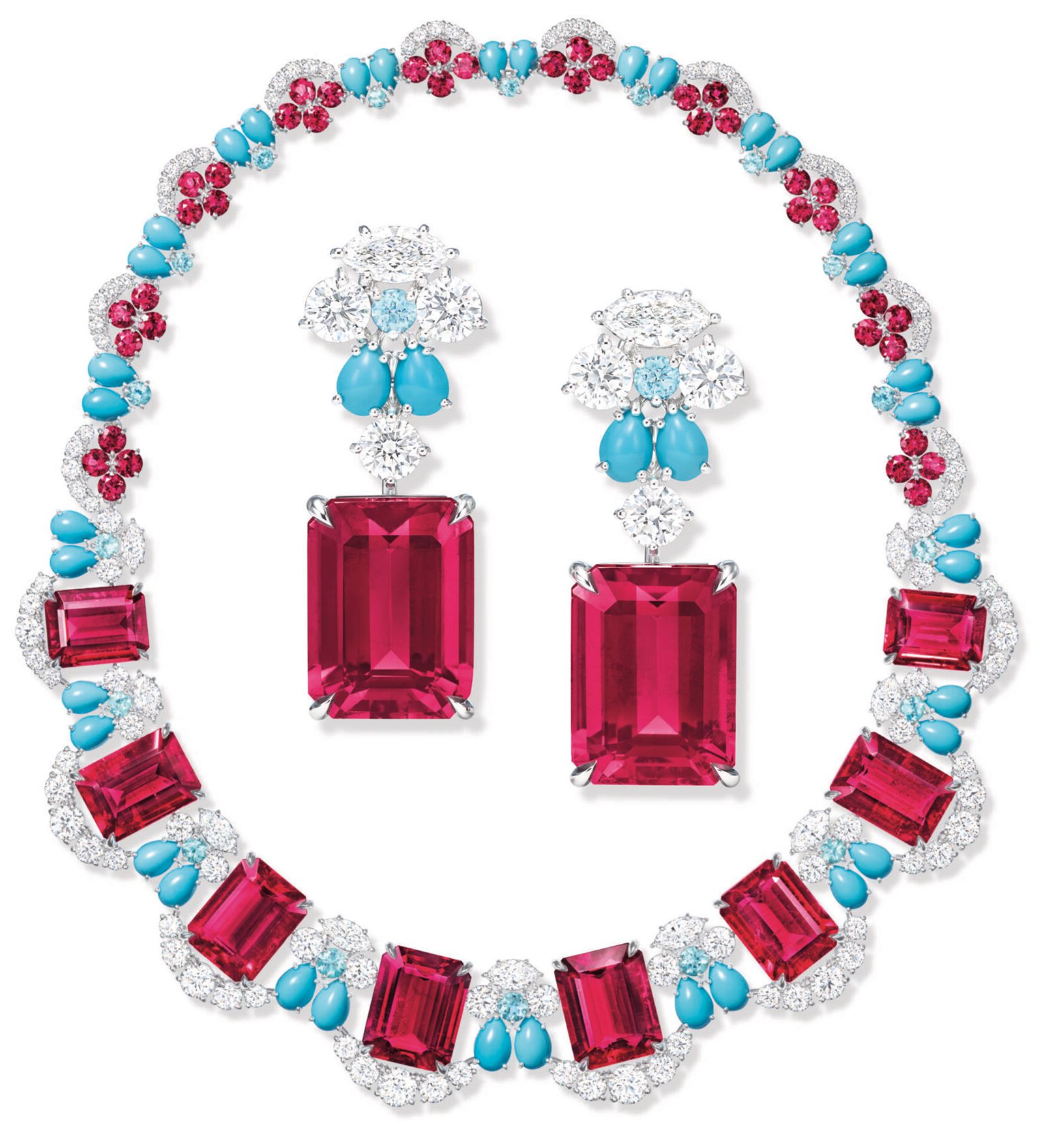 Ожерелье и серьги Amalfi: Bougainvilleas из коллекции Majestic Escapes Harry Winston, фото 2