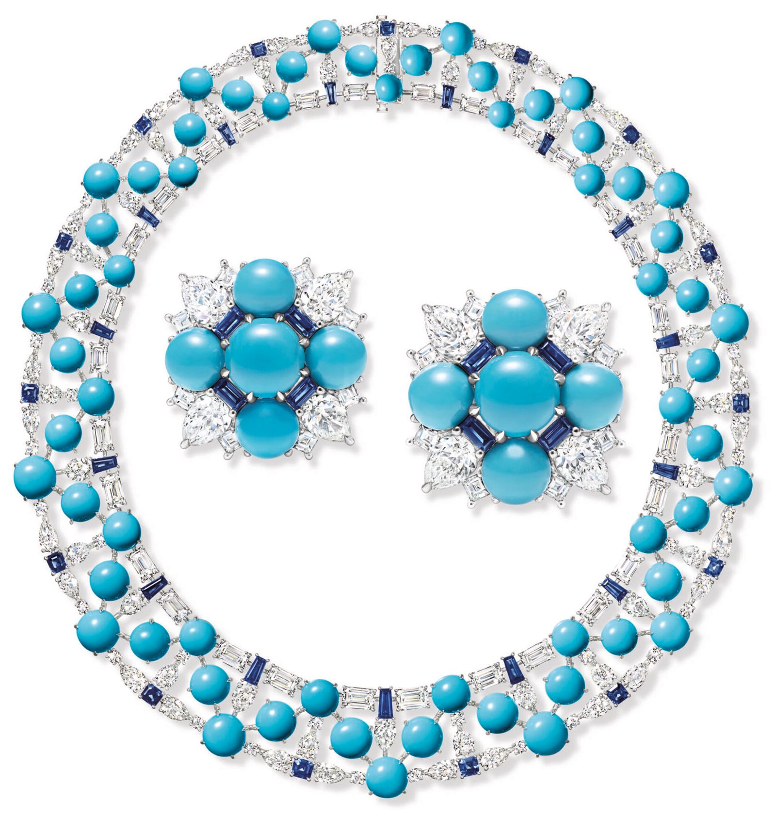 Ожерелье и серьги Fiji: Turquoise Waters из коллекции Majestic Escapes Harry Winston, фото 1
