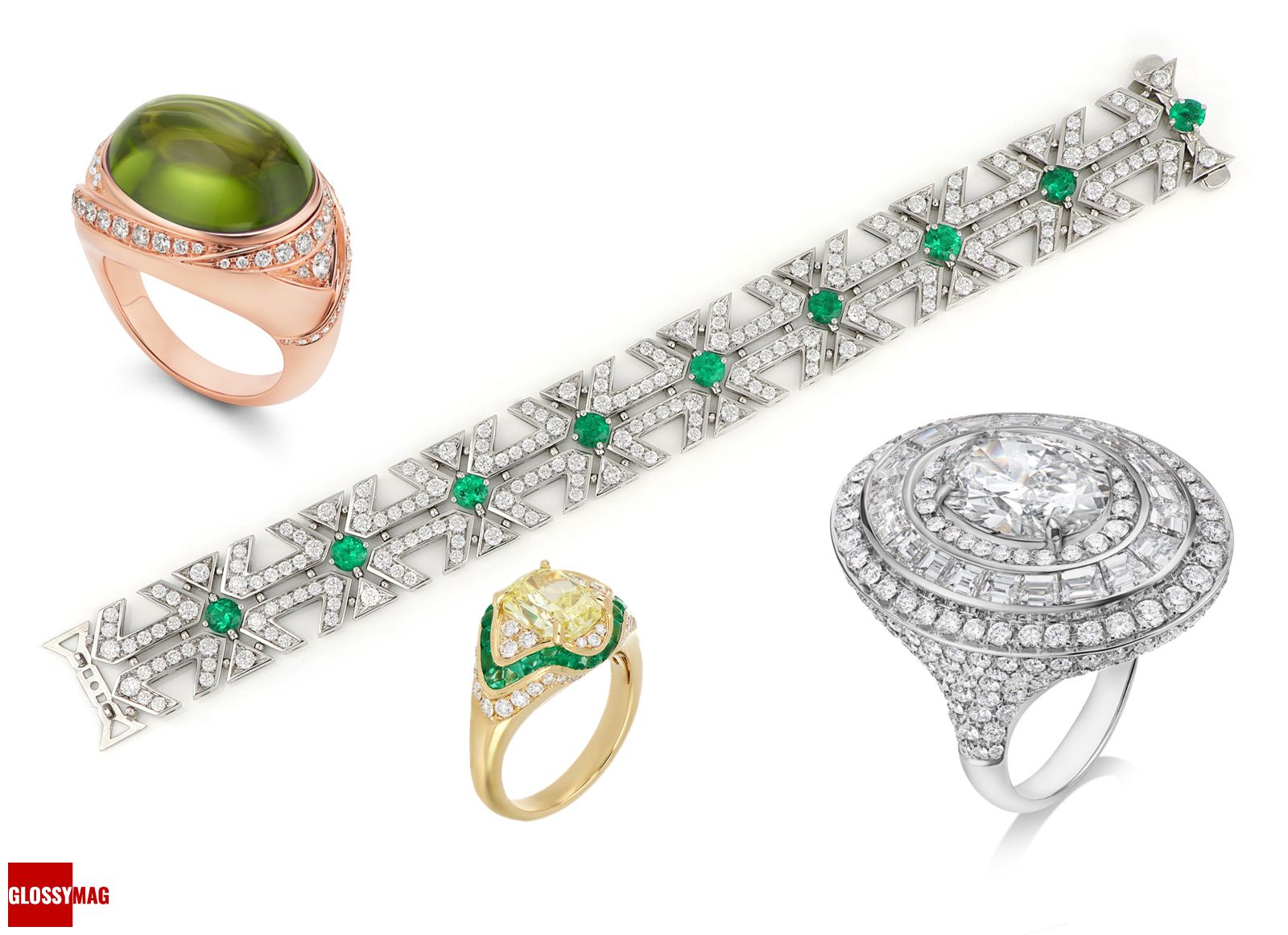 Джоди Тернер Смит: кольца и браслет из коллекции Bulgari High Jewelry