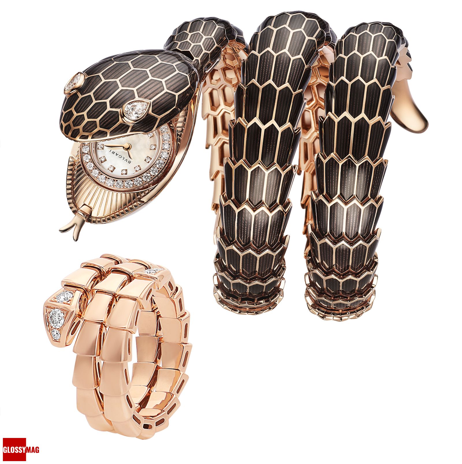 Тина Кунаки: браслет-часы и кольцо Bvlgari