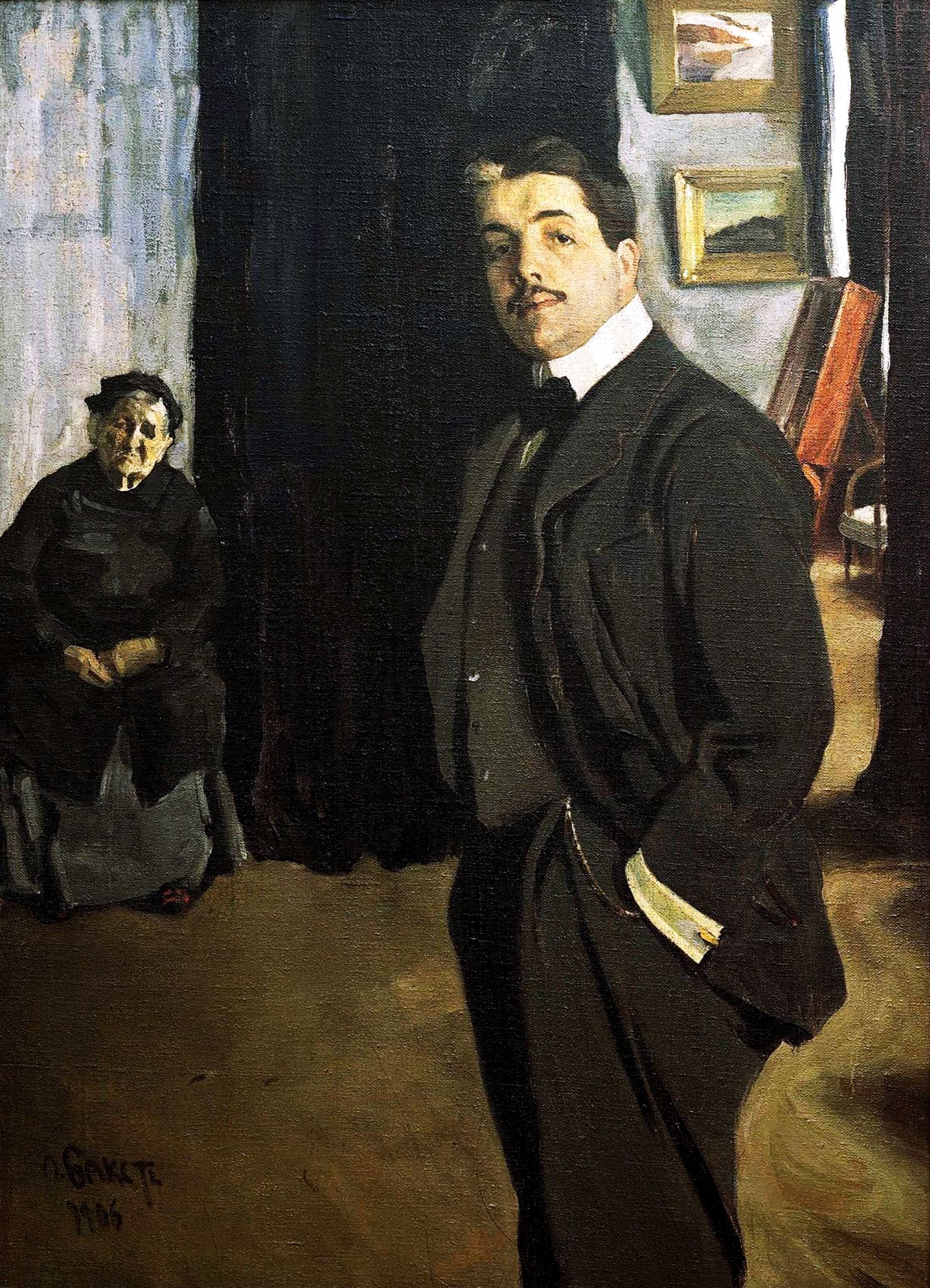 Леон Бакст. Портрет Сергея Дягилева, 1905 г.