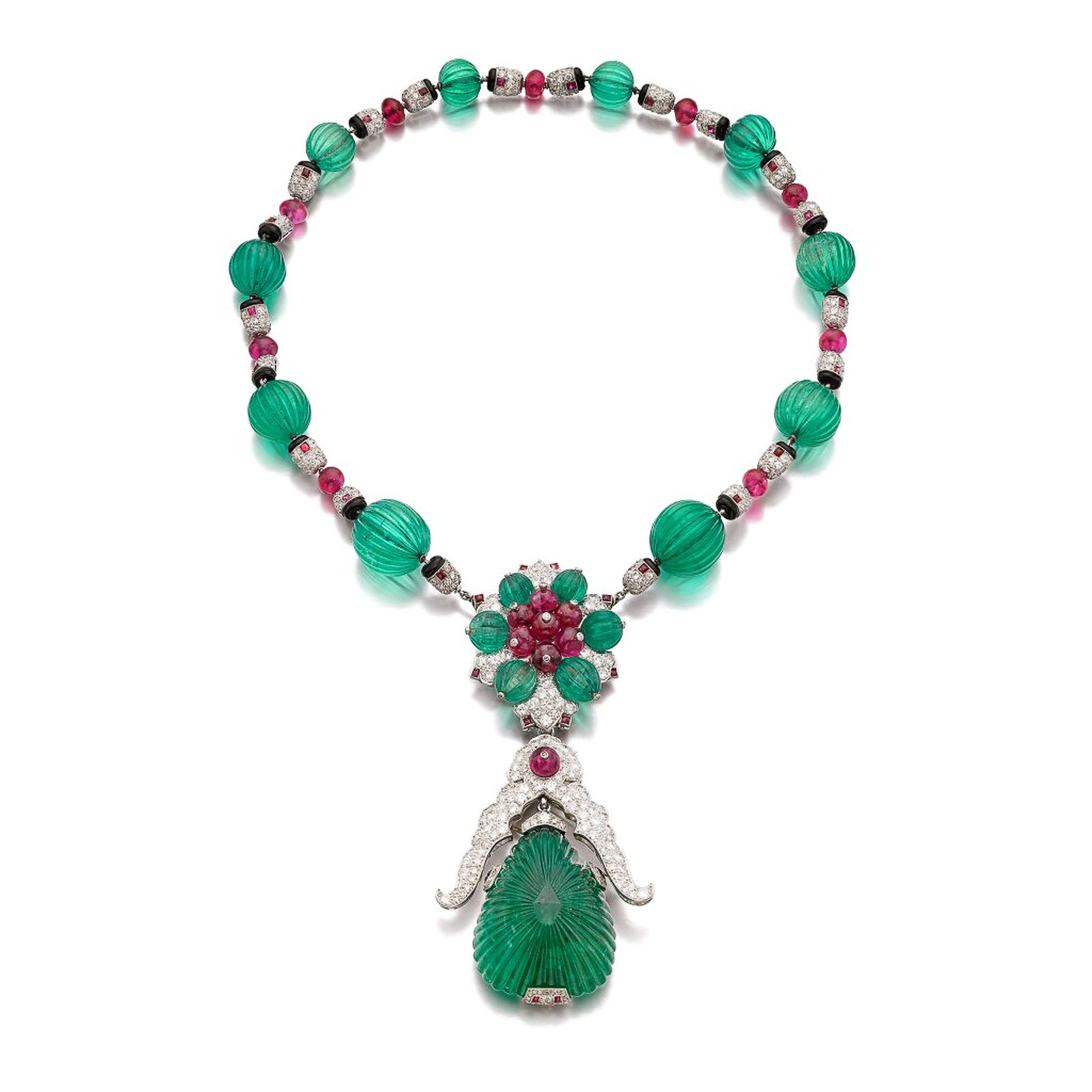 Ожерелье Van Cleef & Arpels с двумя съёмными брошами, фото 1