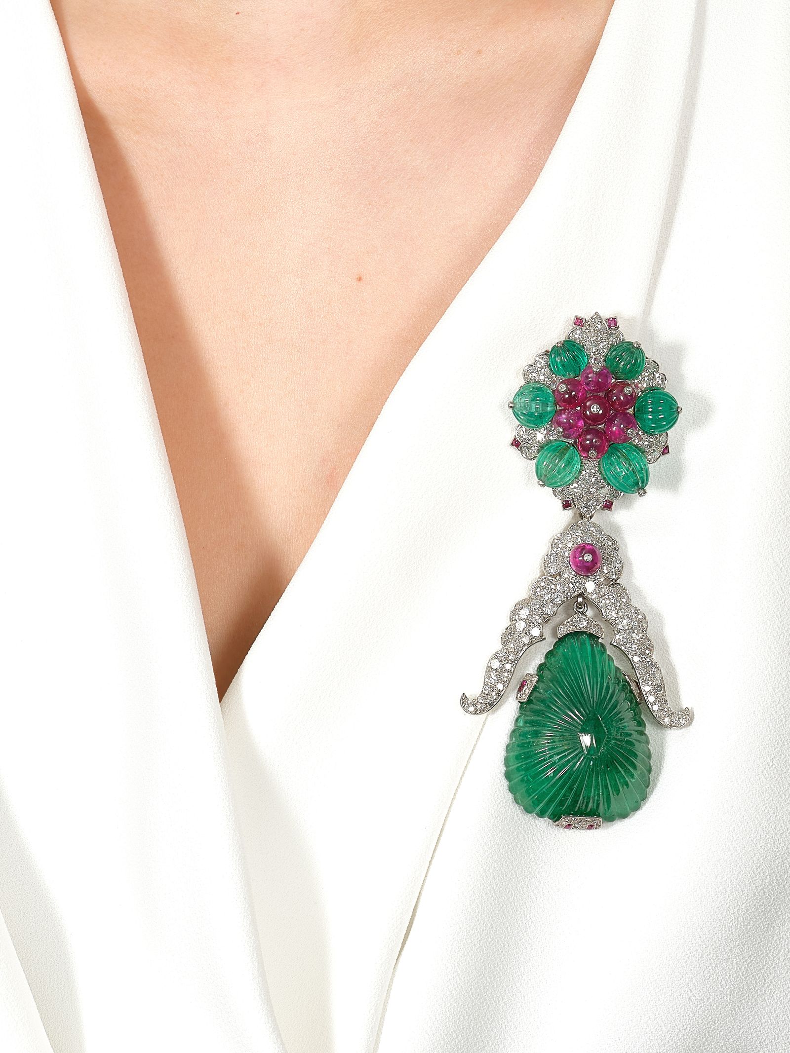 Ожерелье Van Cleef & Arpels с двумя съёмными брошами, фото 2