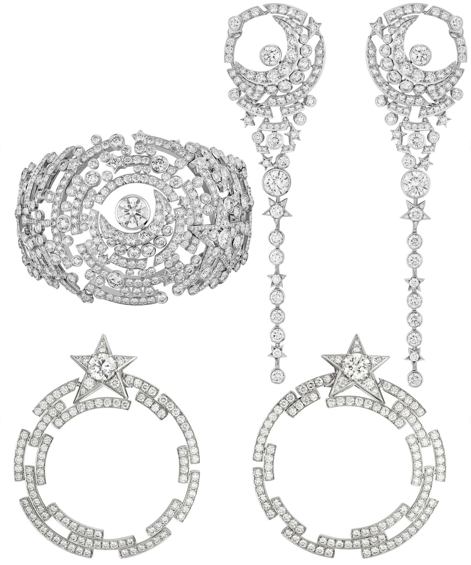 Браслет, серьги Lune Silhouette из коллекции «1932» Chanel
