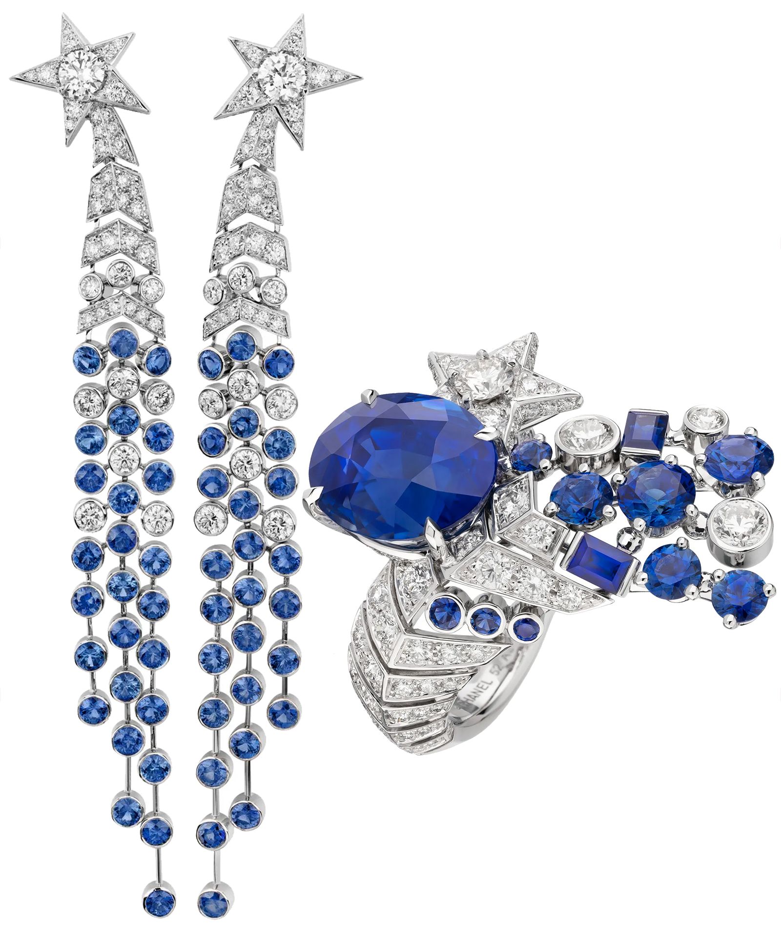 Серьги, кольцо Comète Saphir из коллекции «1932» Chanel