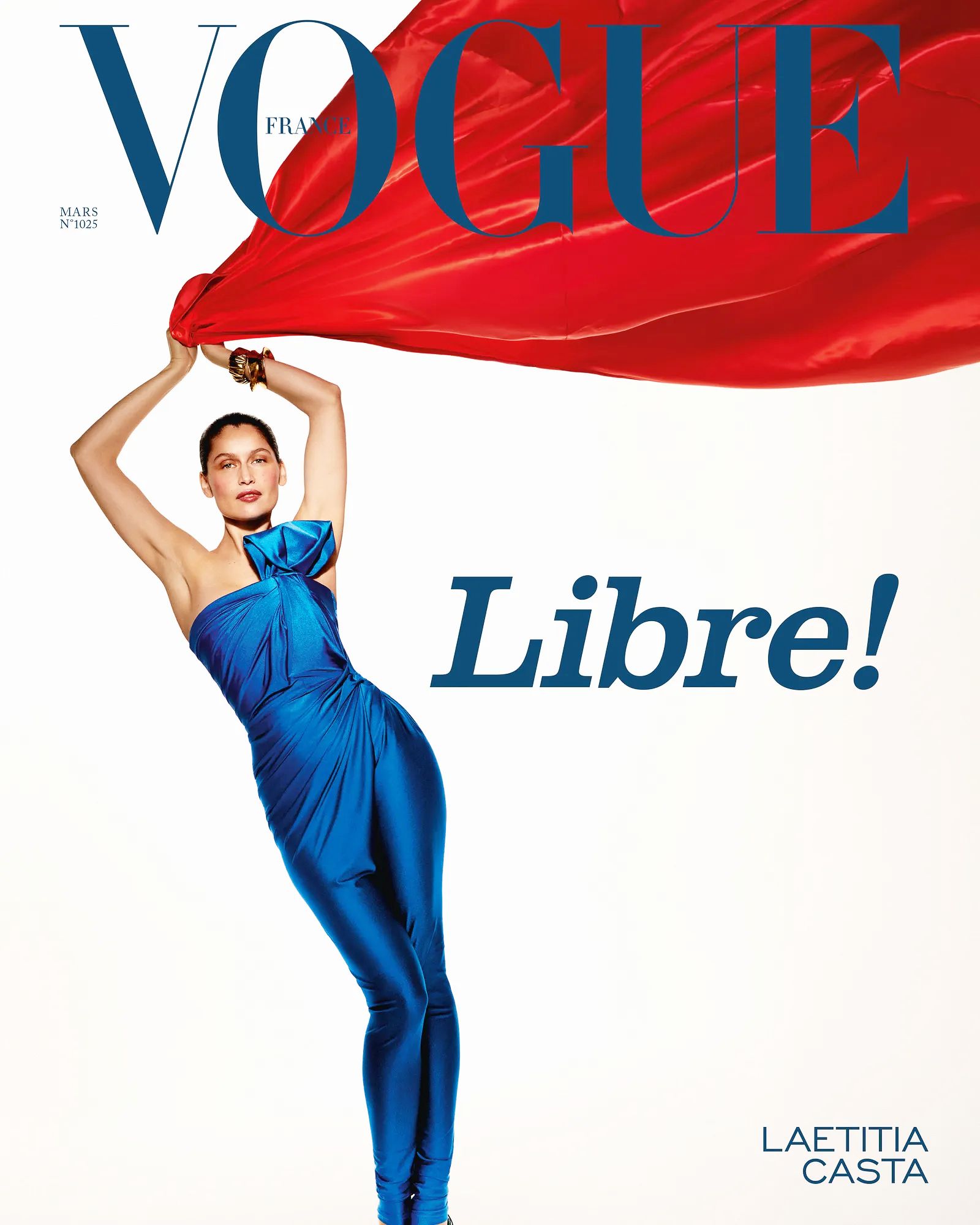 Летиция Каста на обложке журнала Vogue France Летиция Каста на обложке журнала Vogue France, март 2022 г.