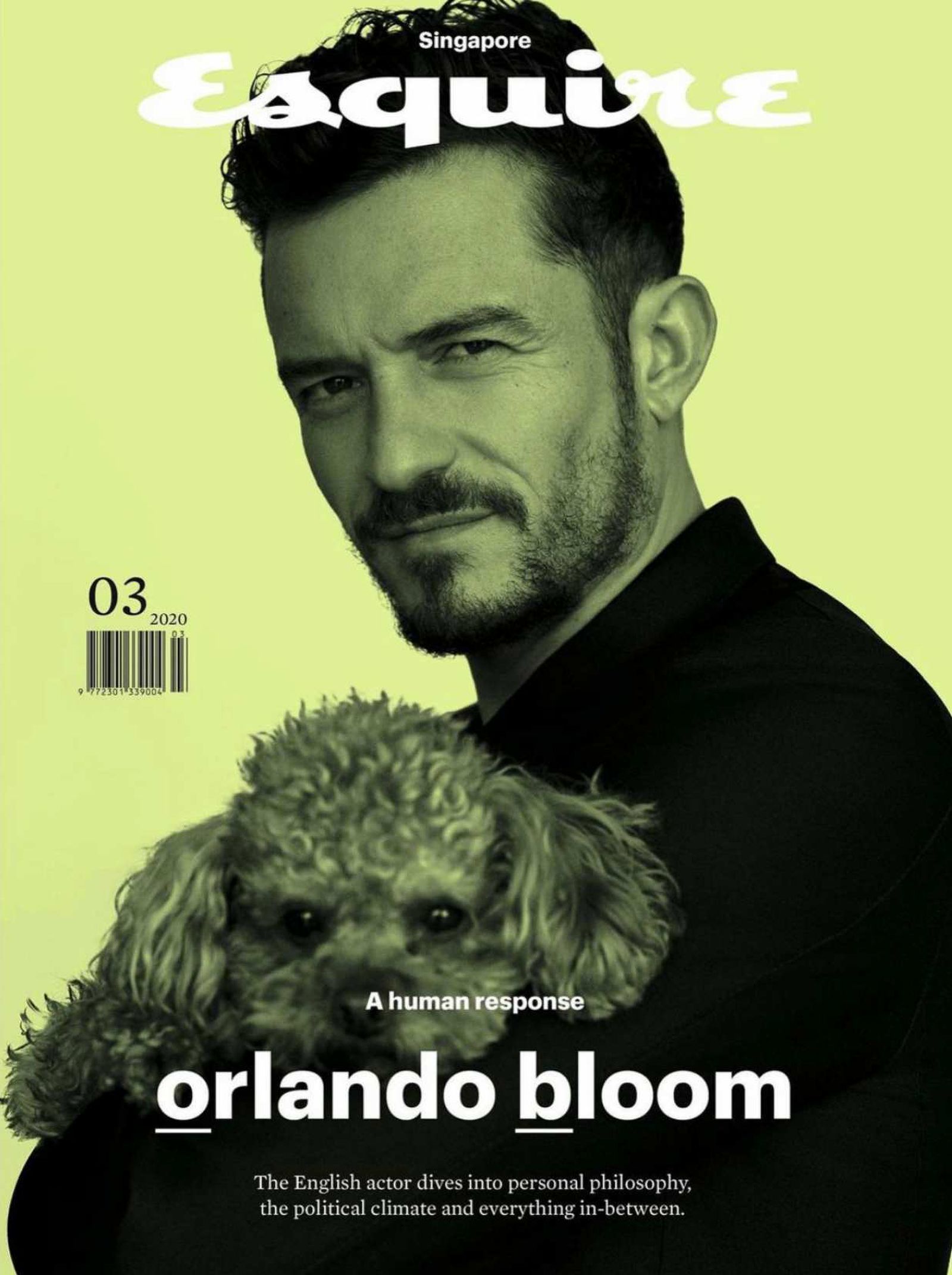 Орландо Блум на обложке журнала Esquire, март 2020 г.