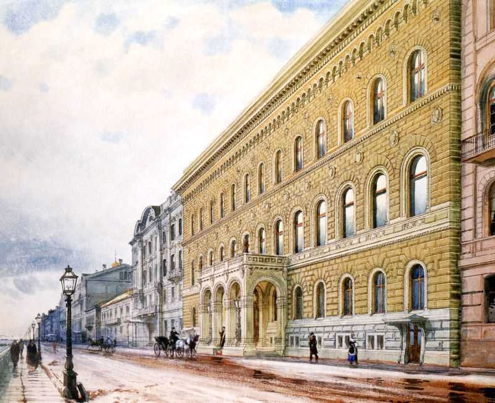 Александр Бенуа. Дворец Великого князя Владимира Александровича. Акварель