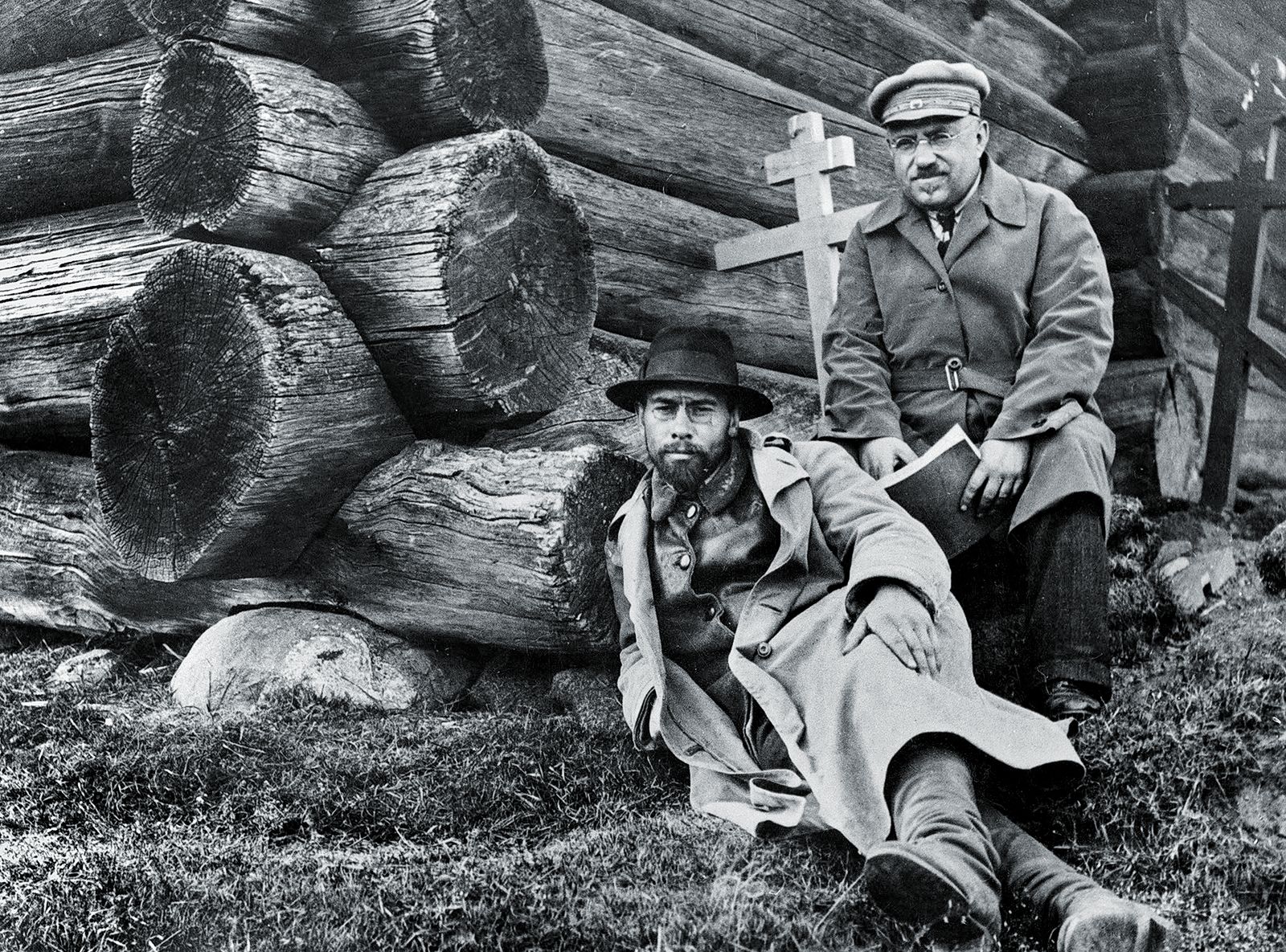 П. Д. Барановский и реставратор Г. О. Чириков, 1920‑е гг.