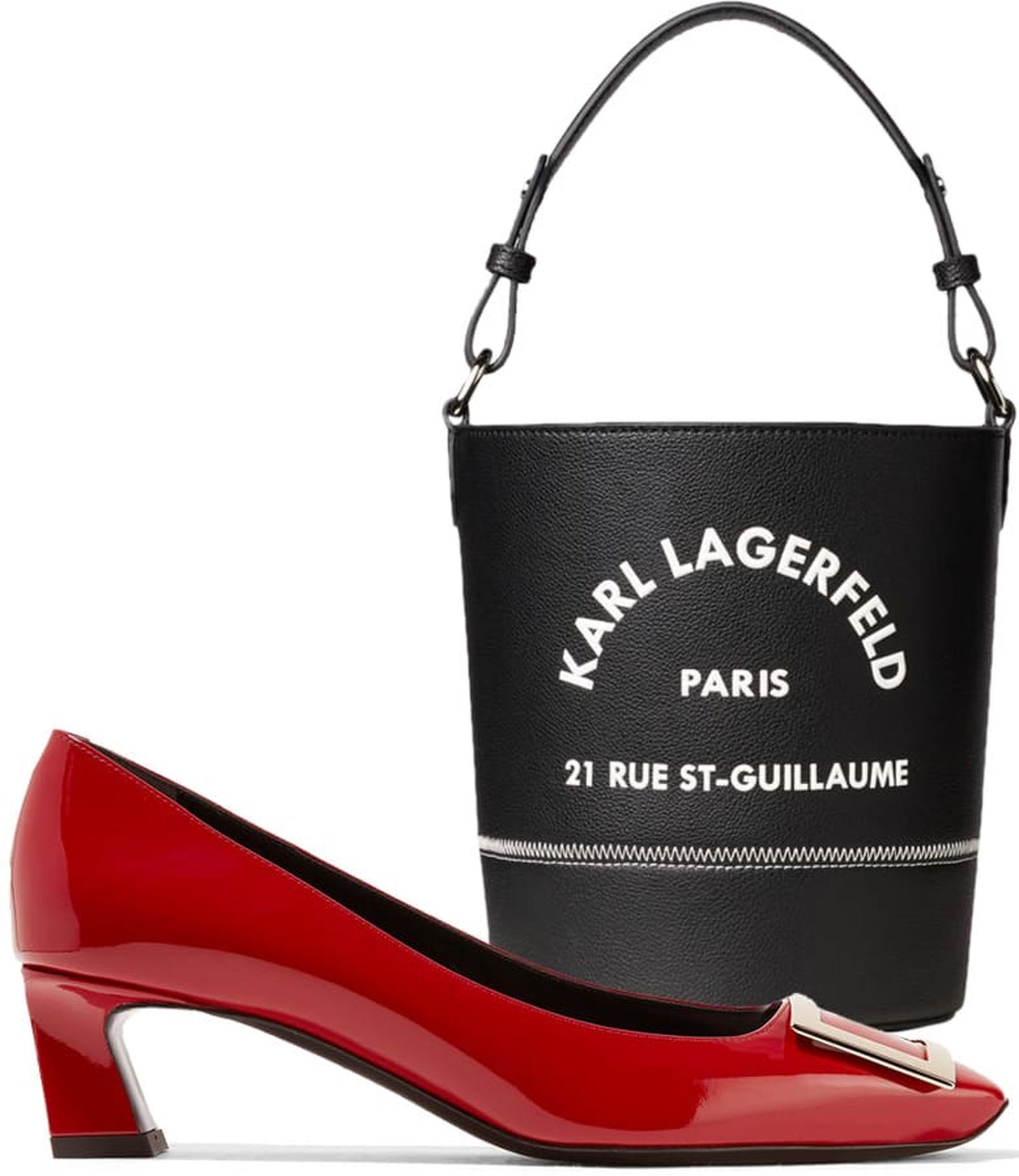 Туфли Roger Vivier, сумка Karl Lagerfeld