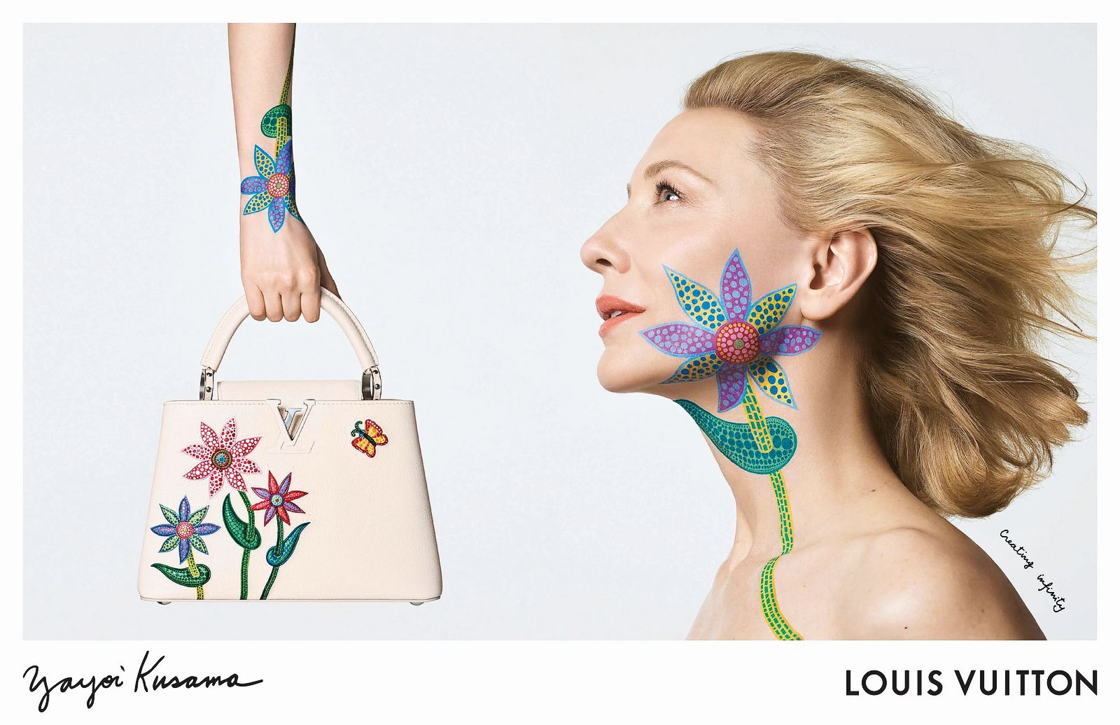 Кейт Бланшетт в рекламной кампании «Creating Infinity» Louis Vuitton x Yayoi Kusama