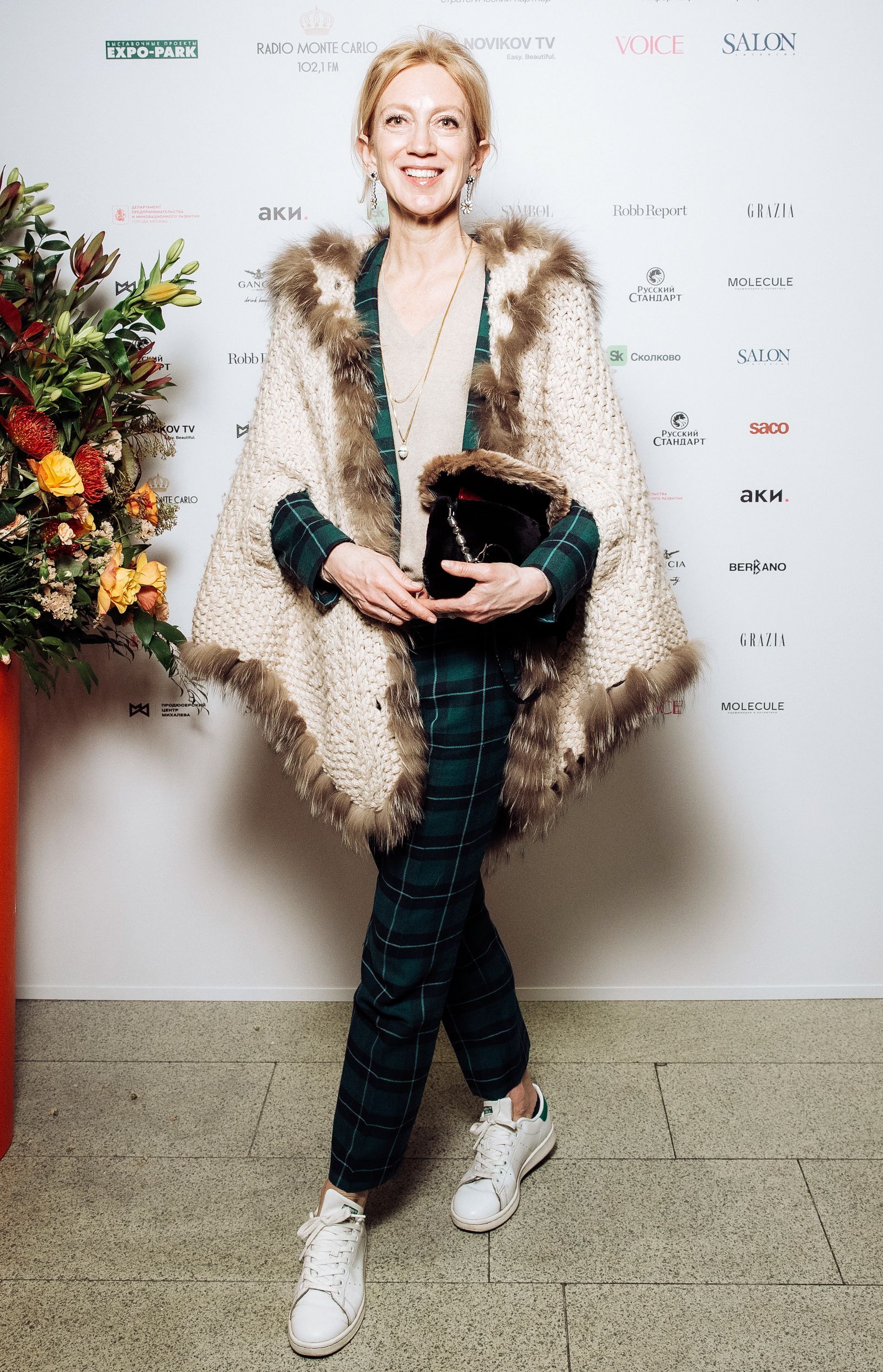 Анна Джексон-Стивенс на открытии 20-й ярмарки АРТ МОСКВА, 18 апреля 2023 г.