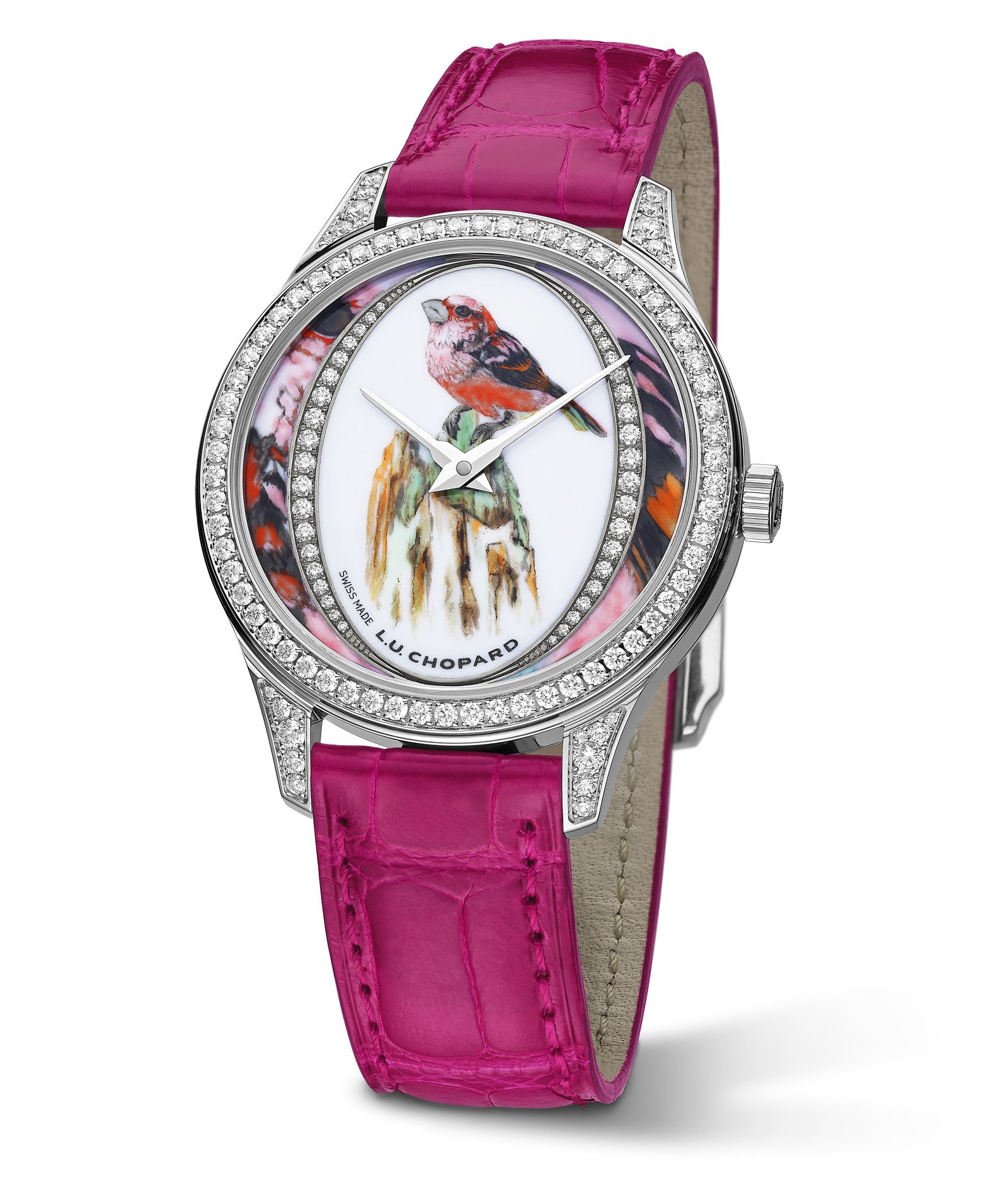 На циферблате часов Chopard L.U.C XP BirdLife поселилась Сибирская чечевица, фото 1